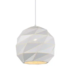 Luminosa Modern Hanging Pendant White 1 Light , E27