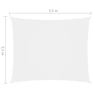 Berkfield Sunshade Sail Oxford Fabric Rectangular 2.5x3.5 m White