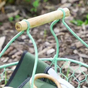 Green Chicken Wire Trug Outdoor Garden Storage Tools Basket