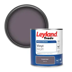 Leyland Trade Vinyl Matt Walls & Ceilings Emulsion Paint Purple Dusk (PPG13-19) 1L