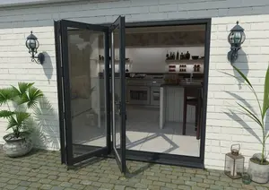 Green & Taylor Anthracite Grey Aluminium External Bifolding Doors - 3 Left - 2390 x 2090mm (WxH)