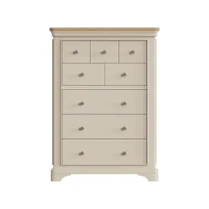 8 Drawer Chest Of Drawers Solid Painted Oak Putty Ready Assembled