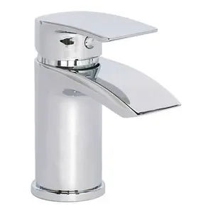 Nes Home Libra Waterfall Basin Mono Mixer Tap & Waste Chrome