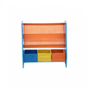 Oypla Childrens Organisation Crayon Bookcase Shelf Storage Rack Sling