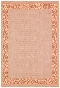 Orange Bordered Modern Easy To Clean Rug For Dining Room-160cm x 230cm