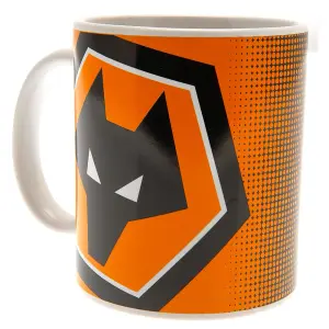 Wolverhampton Wanderers FC Half Tone Mug White/Yellow/Black (One Size)