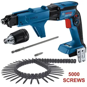 Bosch GTB 18V-45 18v Brushless Collated Drywall Screwdriver GMA-55 + 5000 Screws