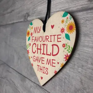 Funny Joke Gift For Mum Mothers Day Birthday Wooden Heart Daughter Son Gift