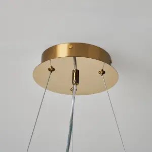 Litecraft Visconte Furore Brass 9 Light Ceiling Pendant