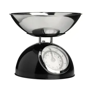 Maison by Premier 5kg Black Half Circle Design Kitchen Scale