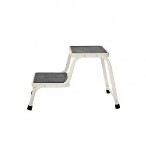 Oypla Double Caravan Step Stool Steel Non Slip Rubber Tread Safety