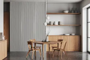 Fuse Acoustic Wooden Wall Panel in White Oak, 2.4m x 0.6m