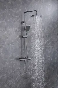 VURTU Hunsdon Thermostatic Shower Valve System, 870(H) x 325(W), Gun Metal, 628557