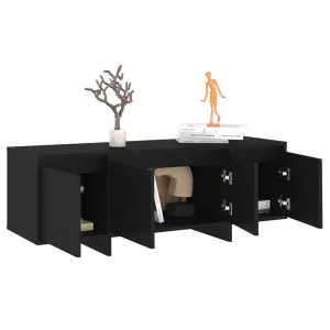 vidaXL TV Cabinet Black 120x30x40.5 cm Engineered Wood