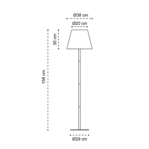 Luminosa Balma Solar LED Floor Lamp 60Lm 3000K IP44