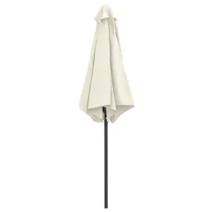 Berkfield Outdoor Parasol with Aluminium Pole 270x246 cm Sand White