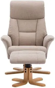 Dunelm Whitham Swivel Recliner Chair, Industrial, Natural Whitham, Textured Weave Fabric