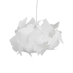 First Choice Lighting White Butterfly Easy Fit Light Shade