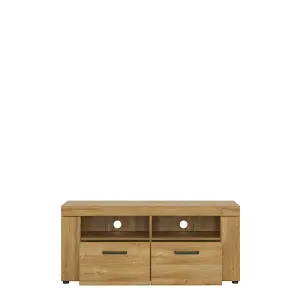 Cortina 2 drawer TV cabinet in Grandson Oak