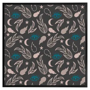 Floral magic eyes (Picutre Frame) / 20x20" / Black