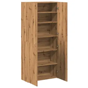 Berkfield Shoe Cabinet Artisan Oak 80x35.5x180 cm Engineered Wood