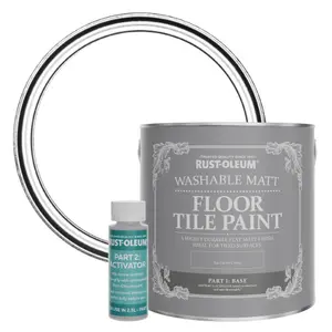 Rust-Oleum Cotton (White) Washable Matt Floor Tile Paint 2.5L