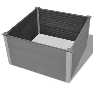 Berkfield Garden Raised Bed WPC 100x100x54 cm Grey