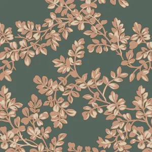 Laura Ashley Burnham Fern Trail Smooth Wallpaper Sample