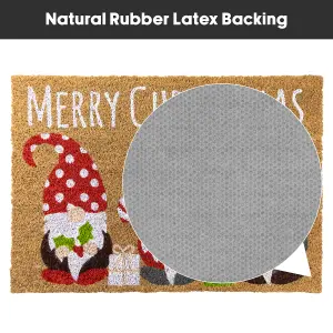 JVL Latex Christmas Coir Door Mats - 40 x 58cm - Gonks