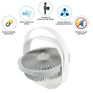 Portable Mini USB Desk Oscillator Fan With Quiet Operation