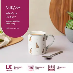 Mikasa Hare 280ml Straight-Sided Mug