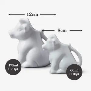 WM Bartleet & Sons Porcelain Cow Shaped Milk Creamer Jugs, Set of 2