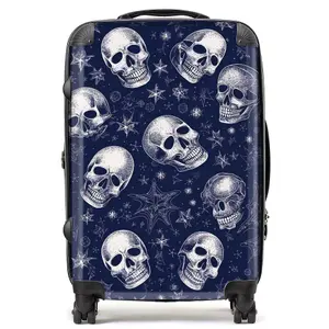 Evening Skulls And Stars Suitcase - Medium