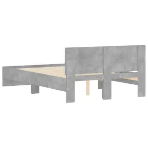 Berkfield Bed Frame without Mattress Concrete Grey 135x190 cm Double