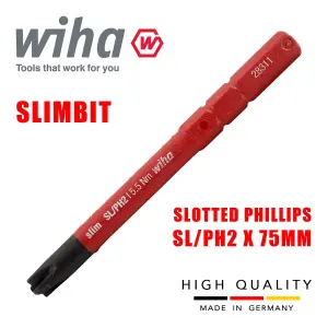 Wiha Slimbit Screwdriver Plusminus Phillips SL PH2 1000v VDE Electrician 34588