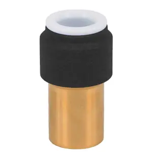 SPARES2GO Radiator Valve 15mm x 10mm Black Pushfit Reducing Straight Speed Fit Compression Stem