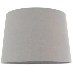 14" Tapered Round Drum Lamp Shade Charcoal Grey 100% Linen Modern Simple Cover