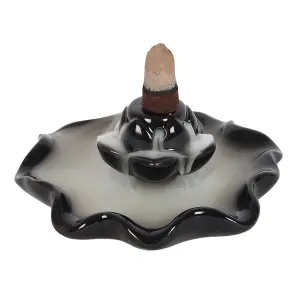 Something Different Lotus Pool Backflow Incense Burner Black (One Size)