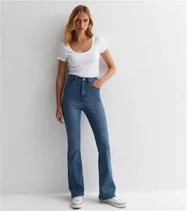 New Look Women's Blue Waist Enhance Quinn Bootcut Jeans - 10L32