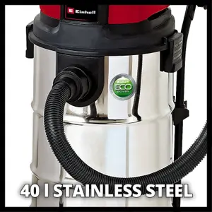 Einhell Wet And Dry Vacuum Cleaner 40L 230mbar 2250W With Power Tool Takeoff Blower Industrial TE-VC 2340 SA