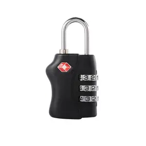 TSA Accepted Luggage Lock Black 3 Combination Travel Suitcase Combination Padlock