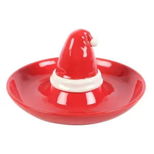 Something Different Chip And Dip Santa Hat Dish Red/White (One Size)