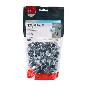 TIMCO Nylon Insert Nuts Type P DIN982 Silver - M10