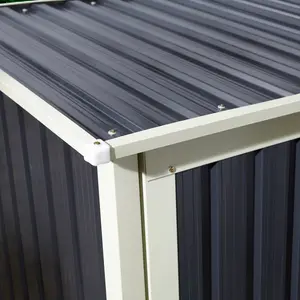 Trentvale 5X3 Metal Pent Shed Dark Grey Dark Grey