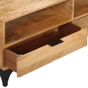 Berkfield TV Stand Mango Wood 120x35x45 cm