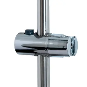 Showerdrape Shower Rail Slider Attachment  Chrome Riser Rail For 22Mm Riser Rail