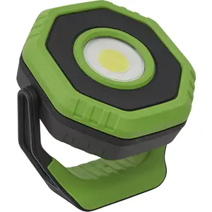 Rechargeable Pocket Floodlight - 360 Degree Swivel - 14W COB LED - Green