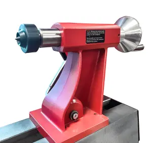 Lumberjack 305mm 5 Speed Cast Iron Mini Woodworking Wood Lathe Red