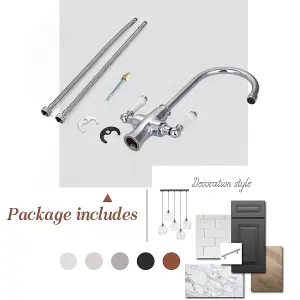 Victoria Kitchen Sink Taps Chrome Brass Faucet Lever Kitchen Mixer Taps  Ceramic Deco Handle 360 Swivel Neck