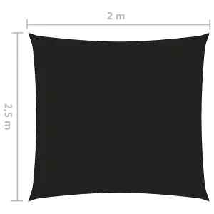 Berkfield Sunshade Sail Oxford Fabric Rectangular 2x2.5 m Black